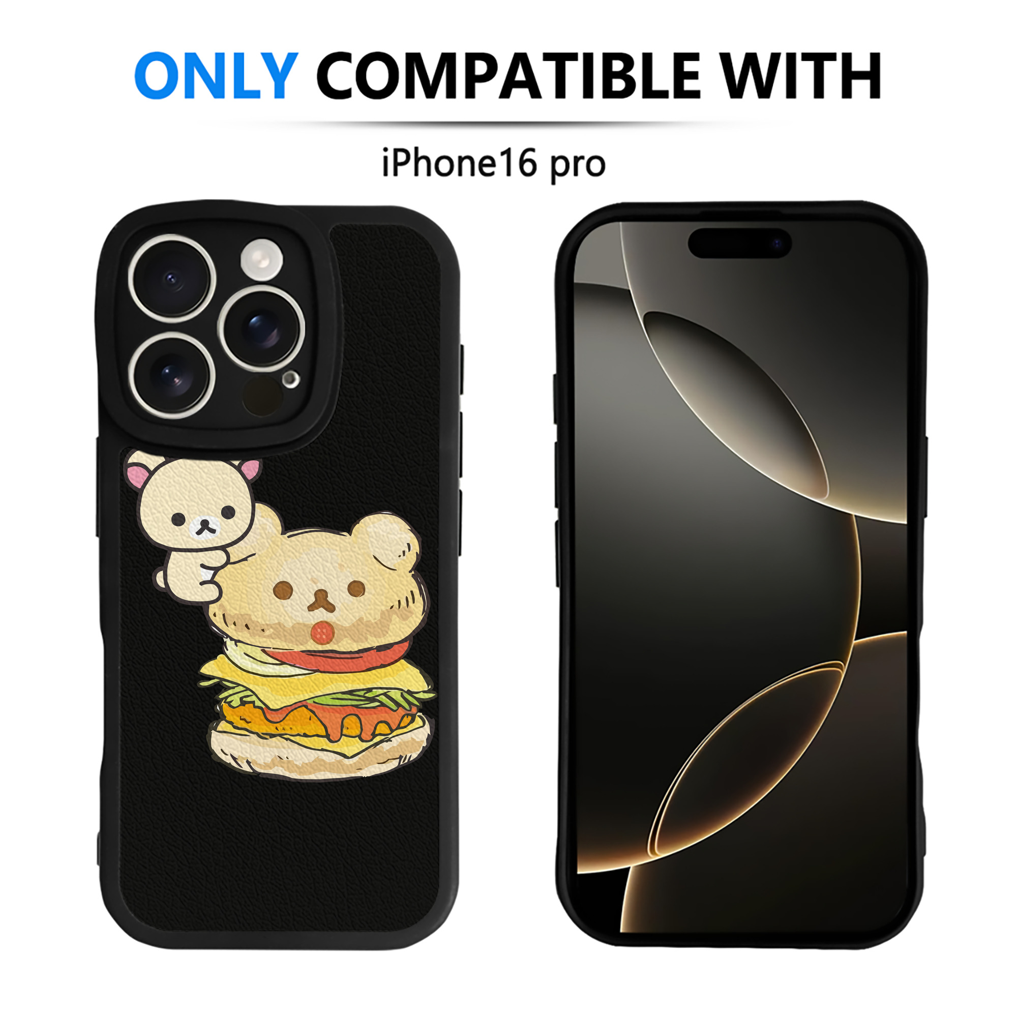 （画像用） リラックマ リラックマ キイロイトリ Rilakkuma Korilakkuma Kiiroitori 【iPhone 16シリーズ対応】シリコンスマホケース（レザー調） 材質：シリコン